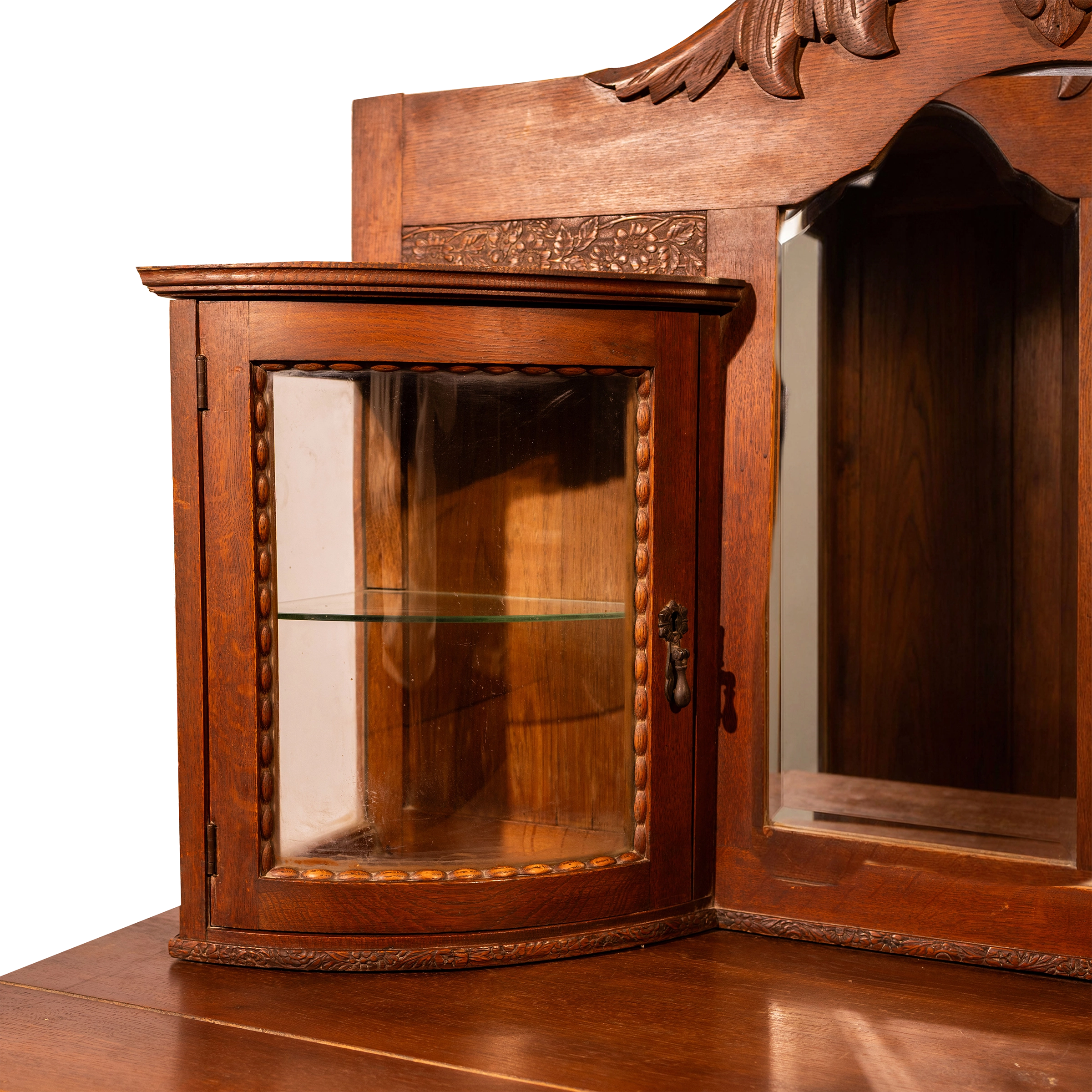 Vintage Drawer with Crown Mirror