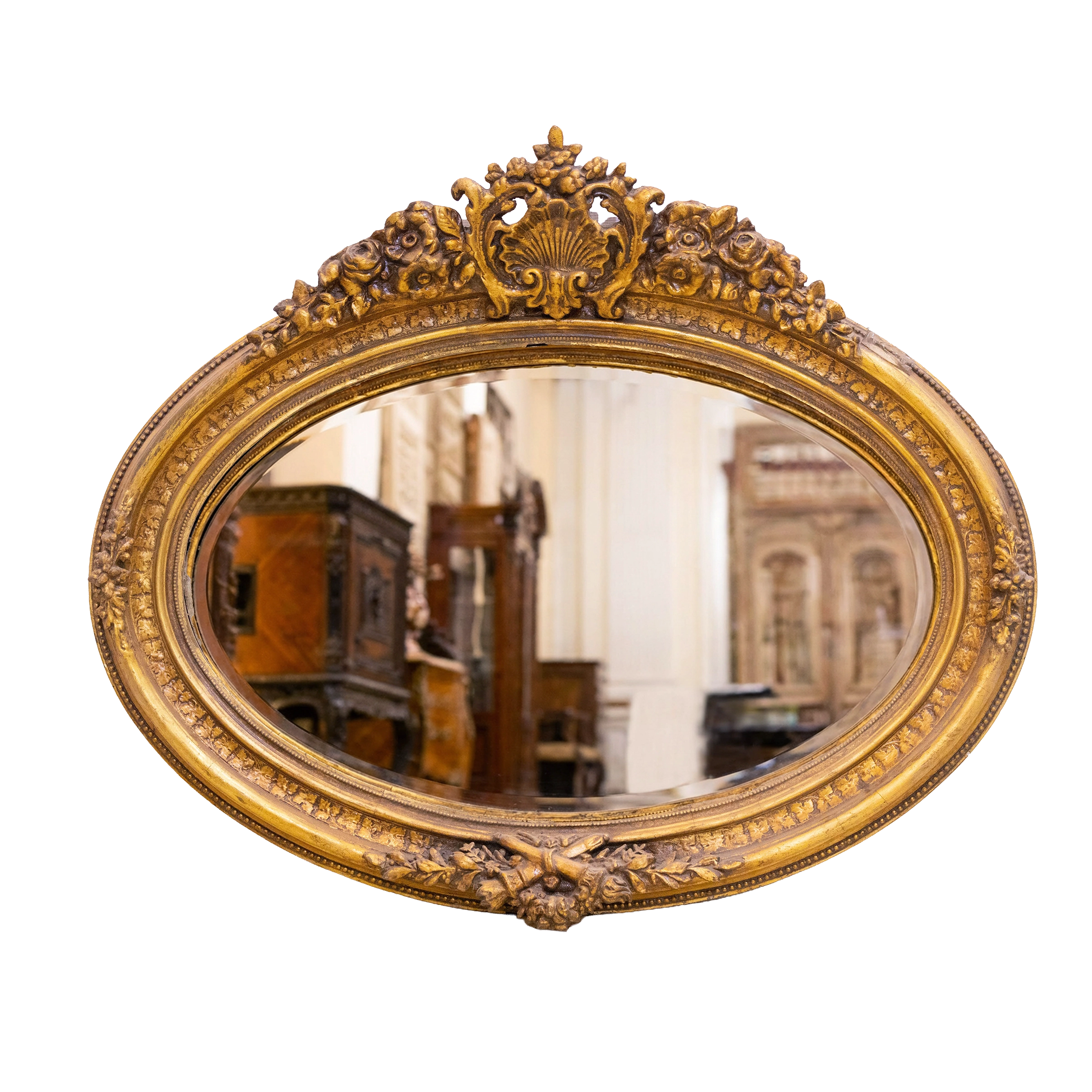 Louis XV Oval Gilt Mirror