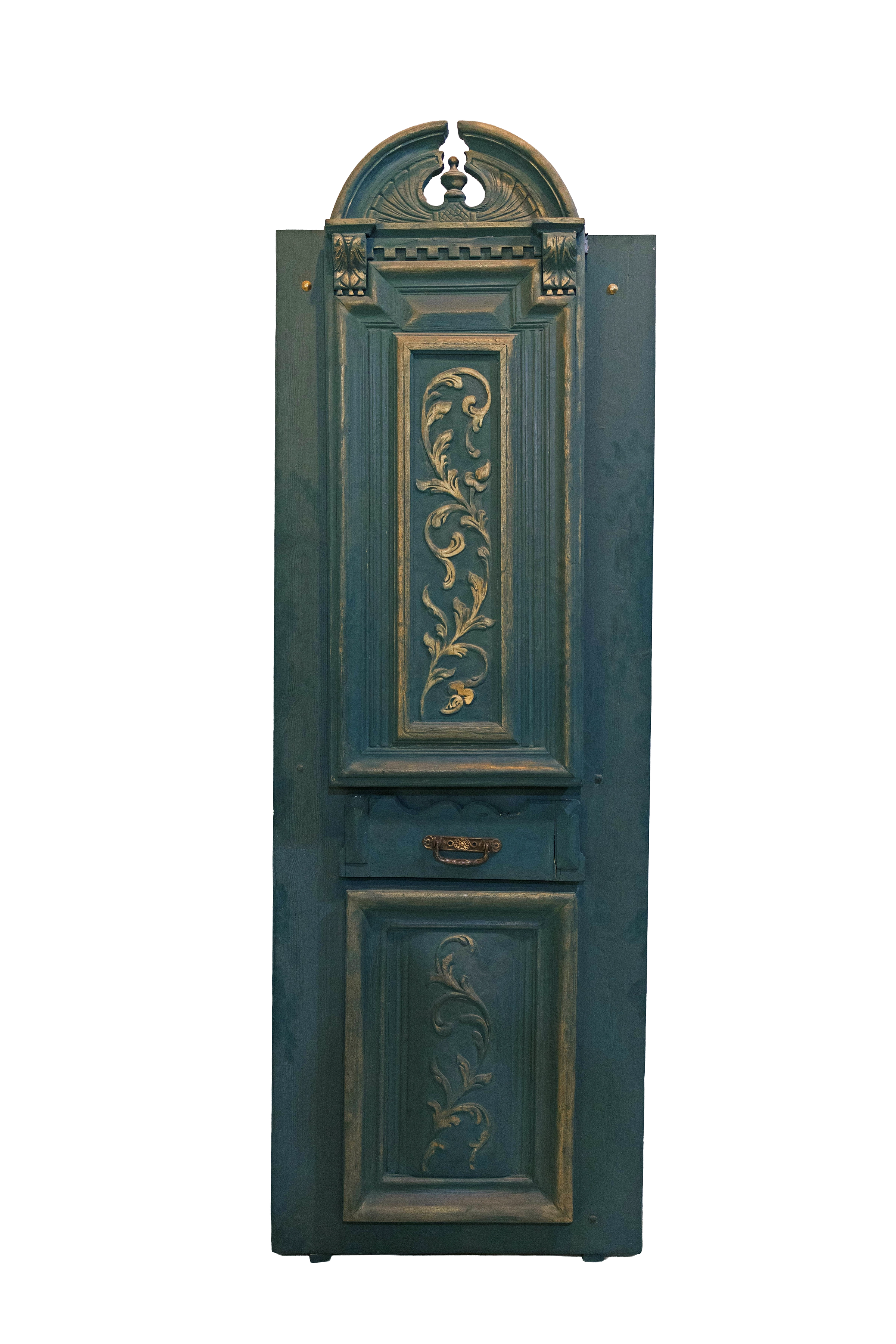 Vintage Hand-Carved Wooden Panel