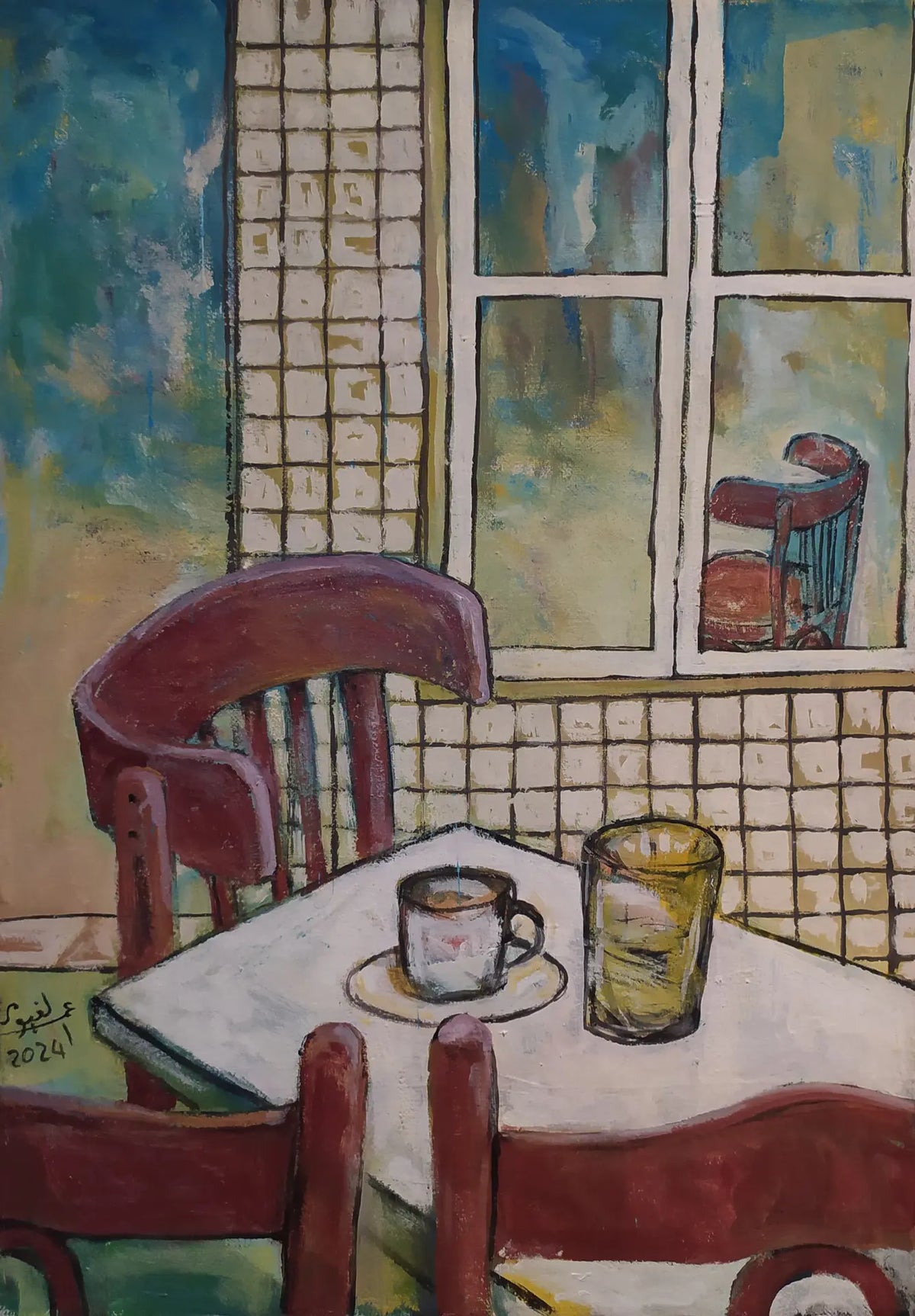 A Café on the Street - Omar El-Fayoumi