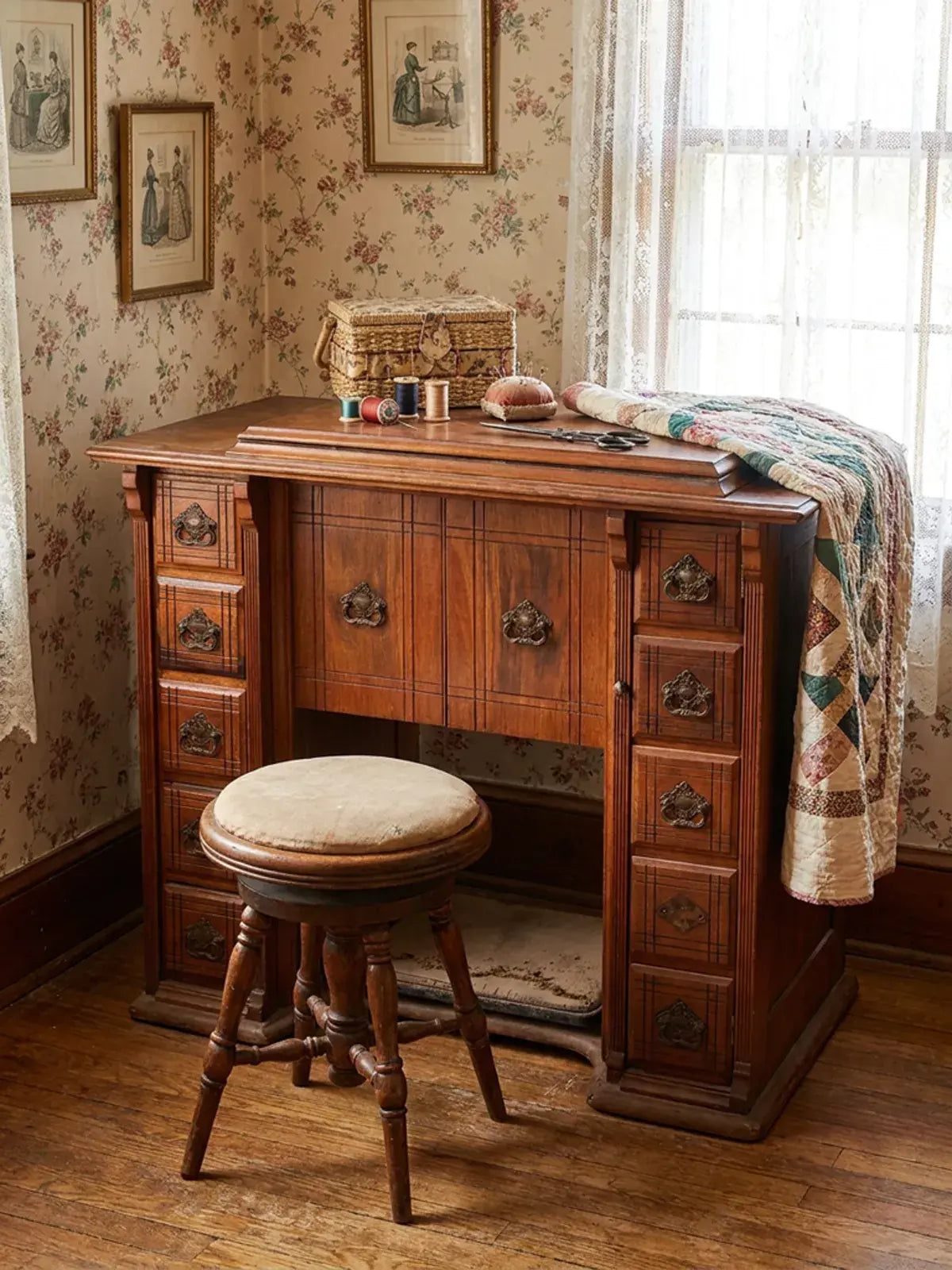 Vintage Treadle Desk