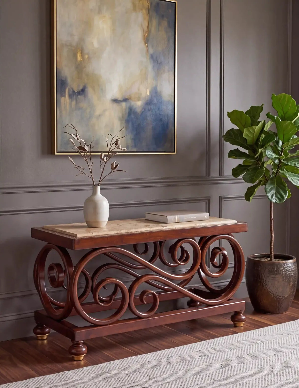 Scroll Marble Table