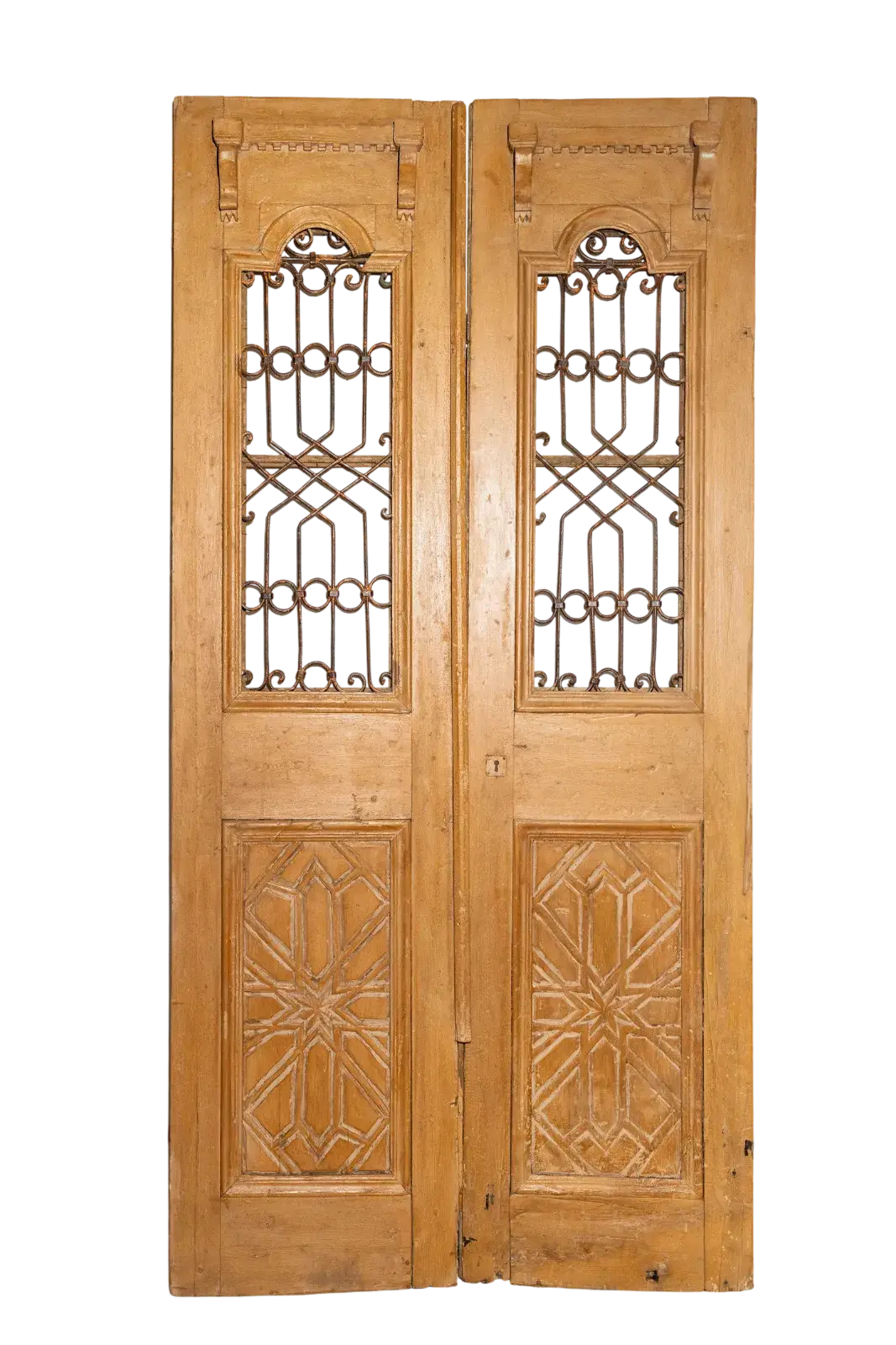 A Vintage Iron Window Doors made of Wood - 1158 .