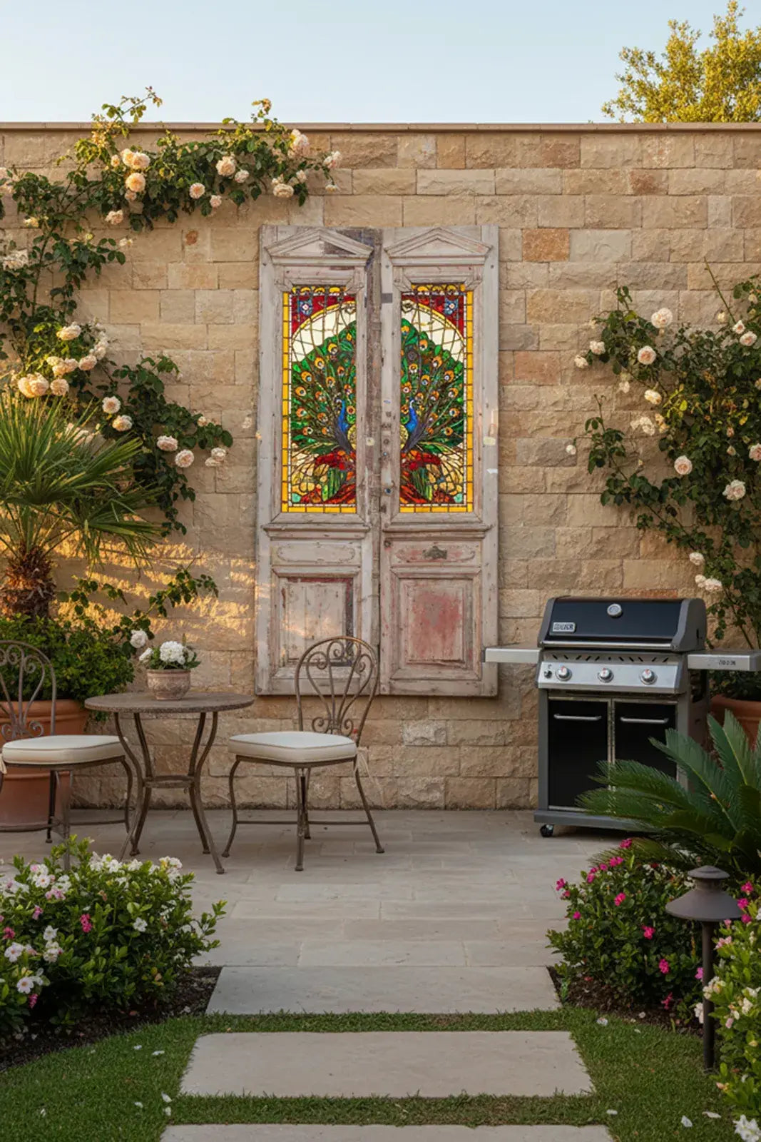 A Vintage Iron Window Doors made of Wood - 1169 .
