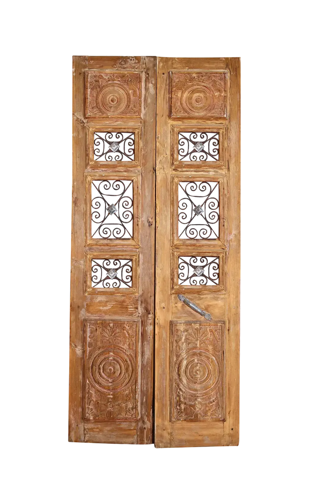 A Vintage Iron Window Doors made of Wood - 1182 .