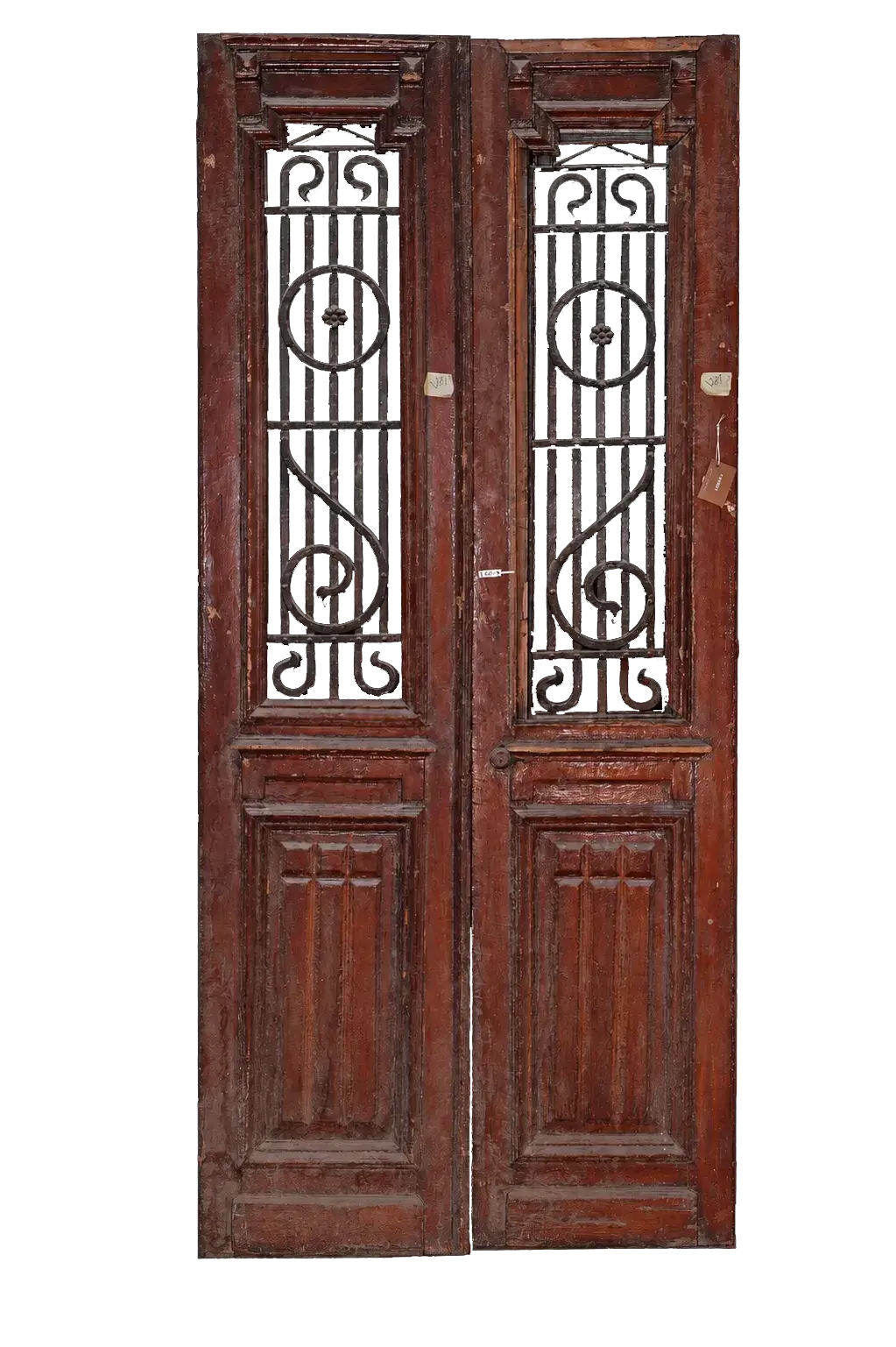 A Vintage Iron Window Doors made of Wood - 1207 .