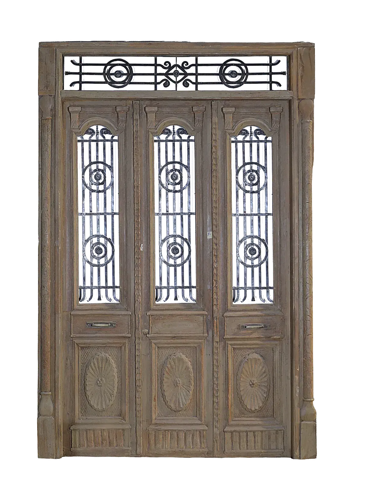 A Vintage Iron Window Doors made of Wood - 1251 .