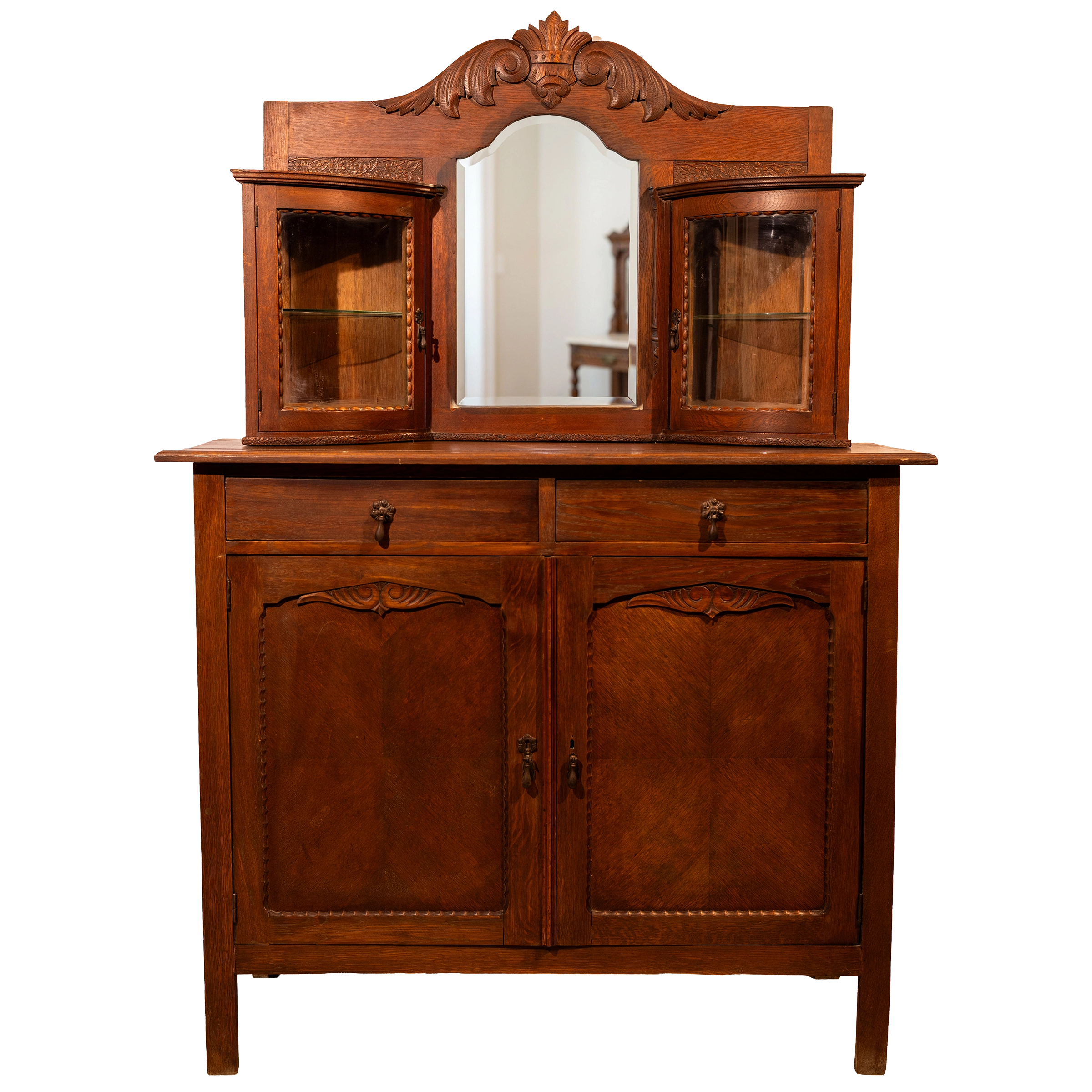 Vintage Drawer with Crown Mirror