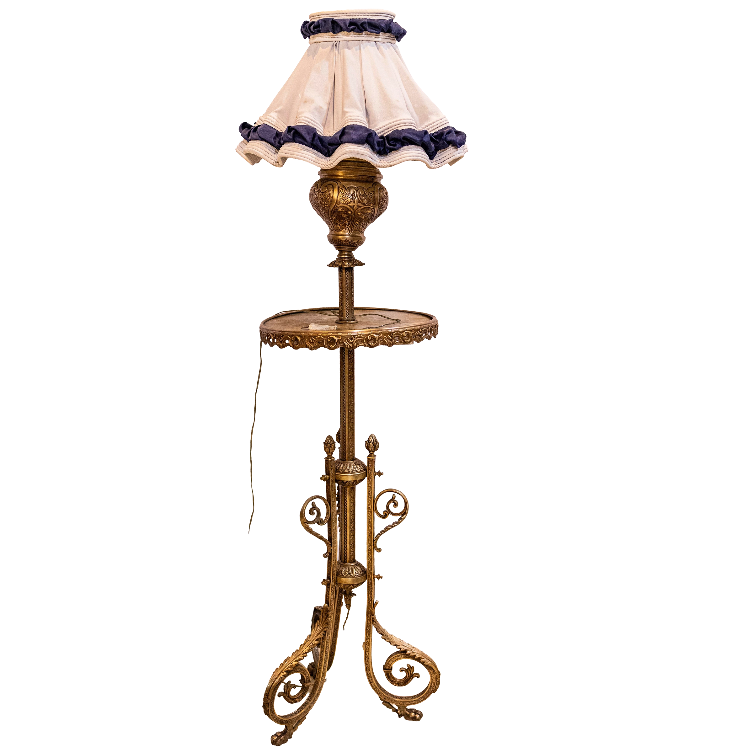 Victorian Ornate Floor Lamp Table