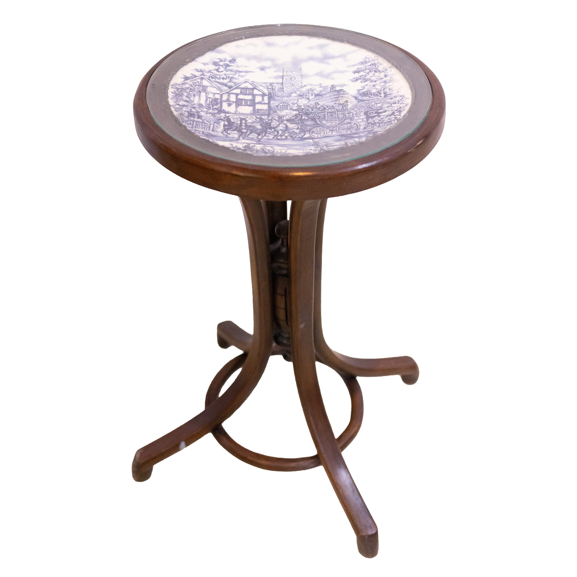 Vintage Pedestal Side Table