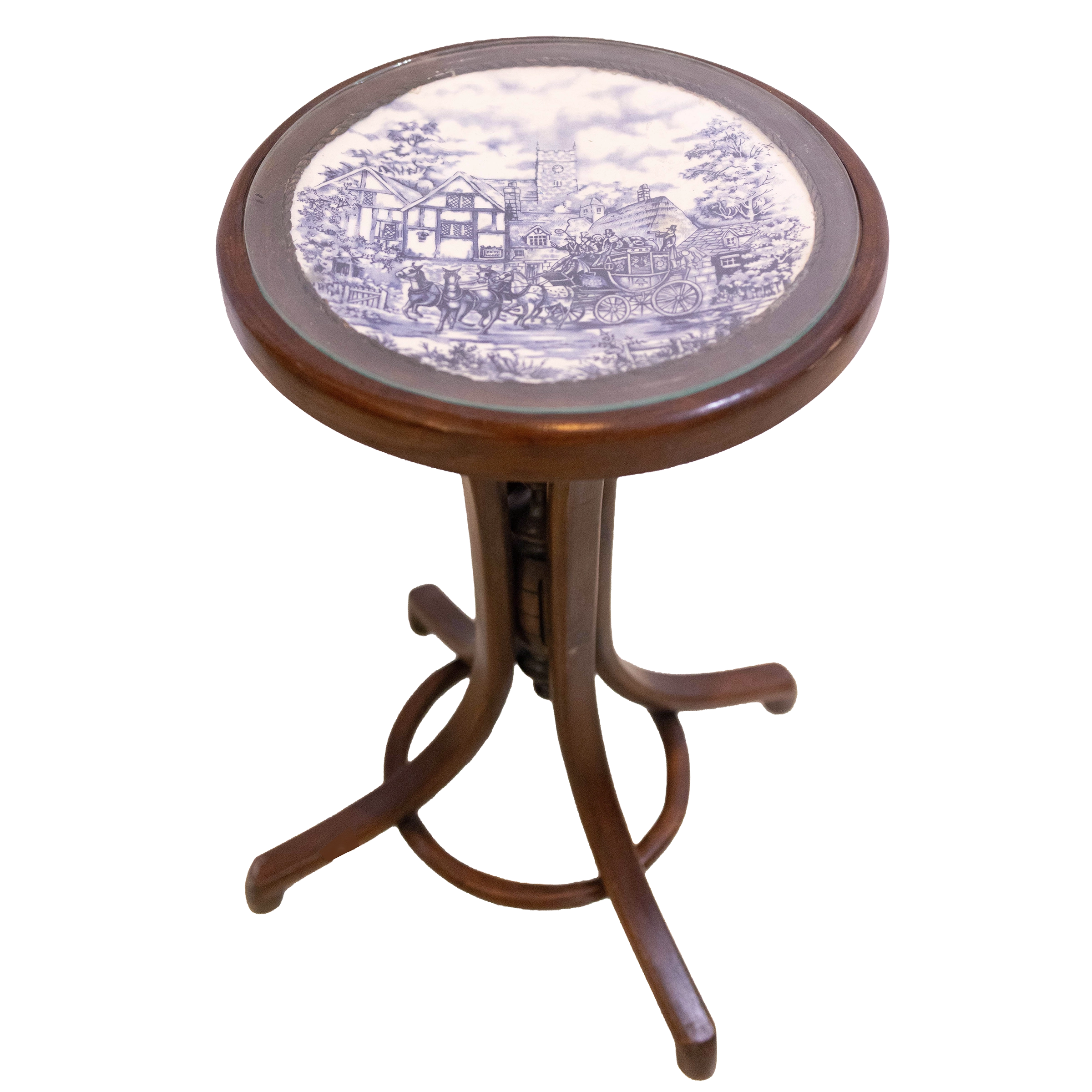 Vintage Pedestal Side Table