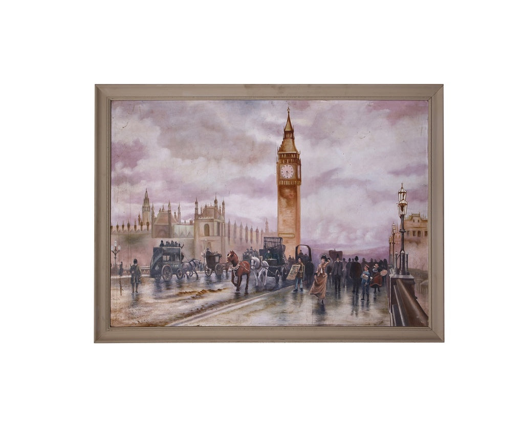 Big Ben clock, executed using oil paints on wood