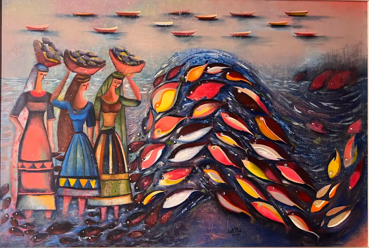 Girls and Fish — Ghada El-Naggar