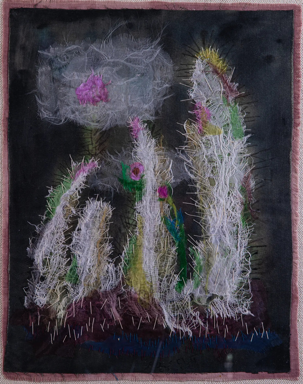 White Cactus in the Moonlight - Ekram Omar