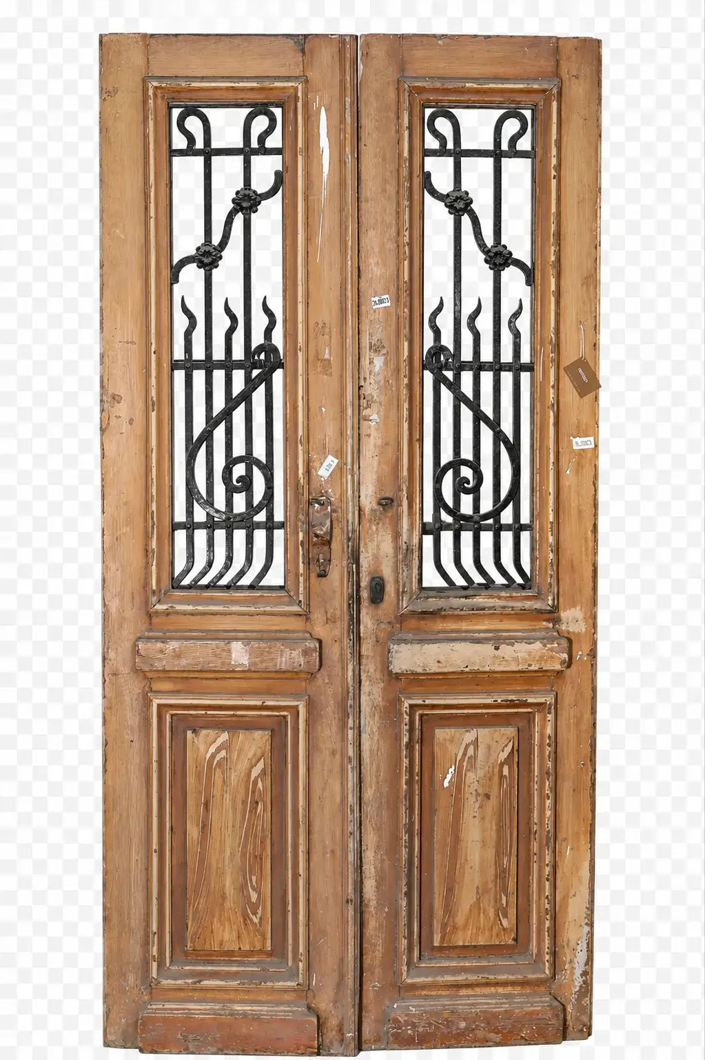 A Vintage Iron Window Doors made of Wood - 1138 .