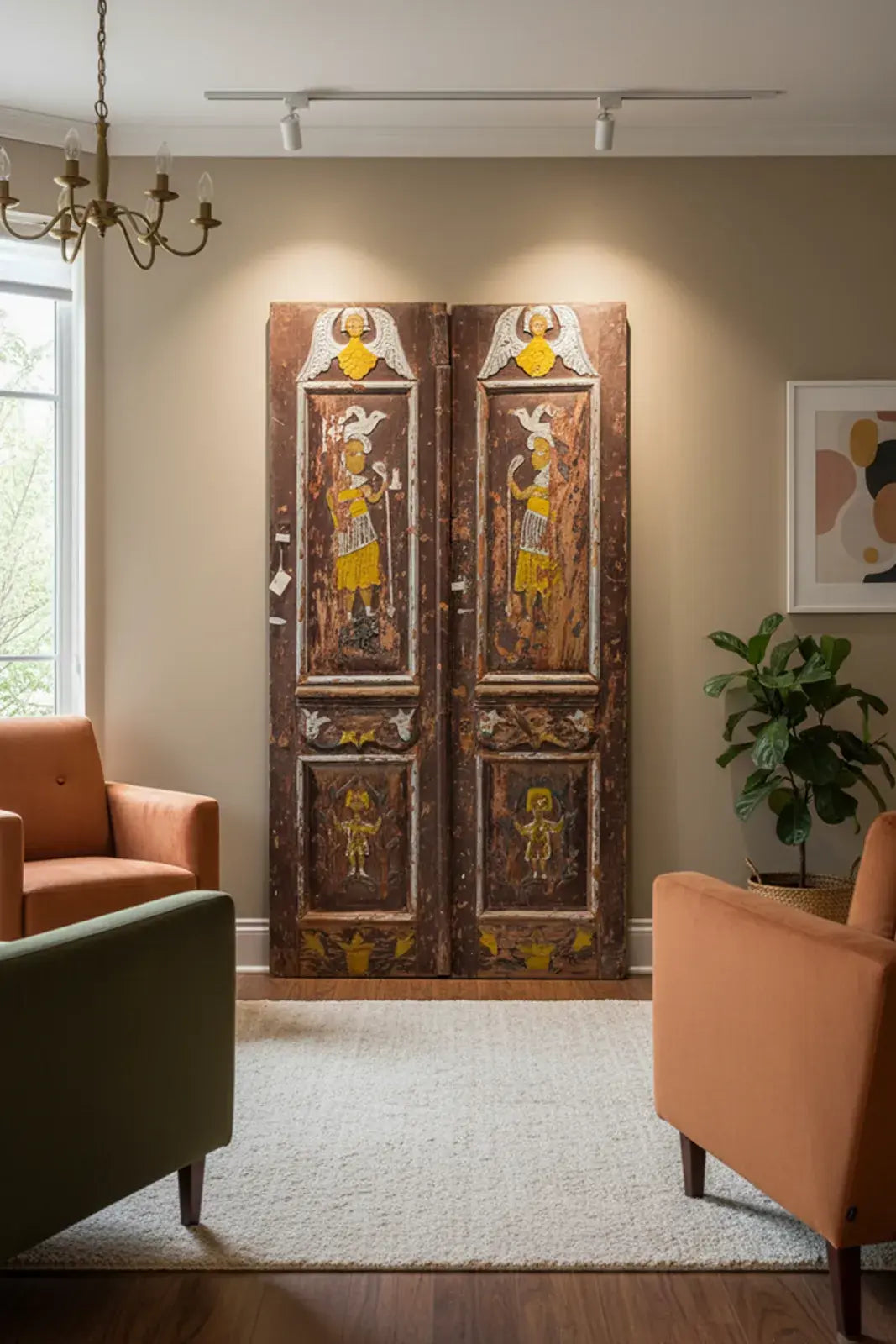 A Vintage Dam Doors made of Wood - 1159 .