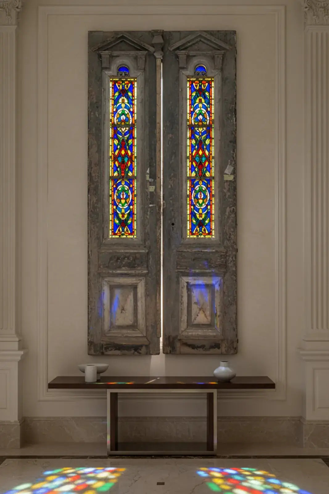 A Vintage Iron Window Doors made of Wood - 1166 .