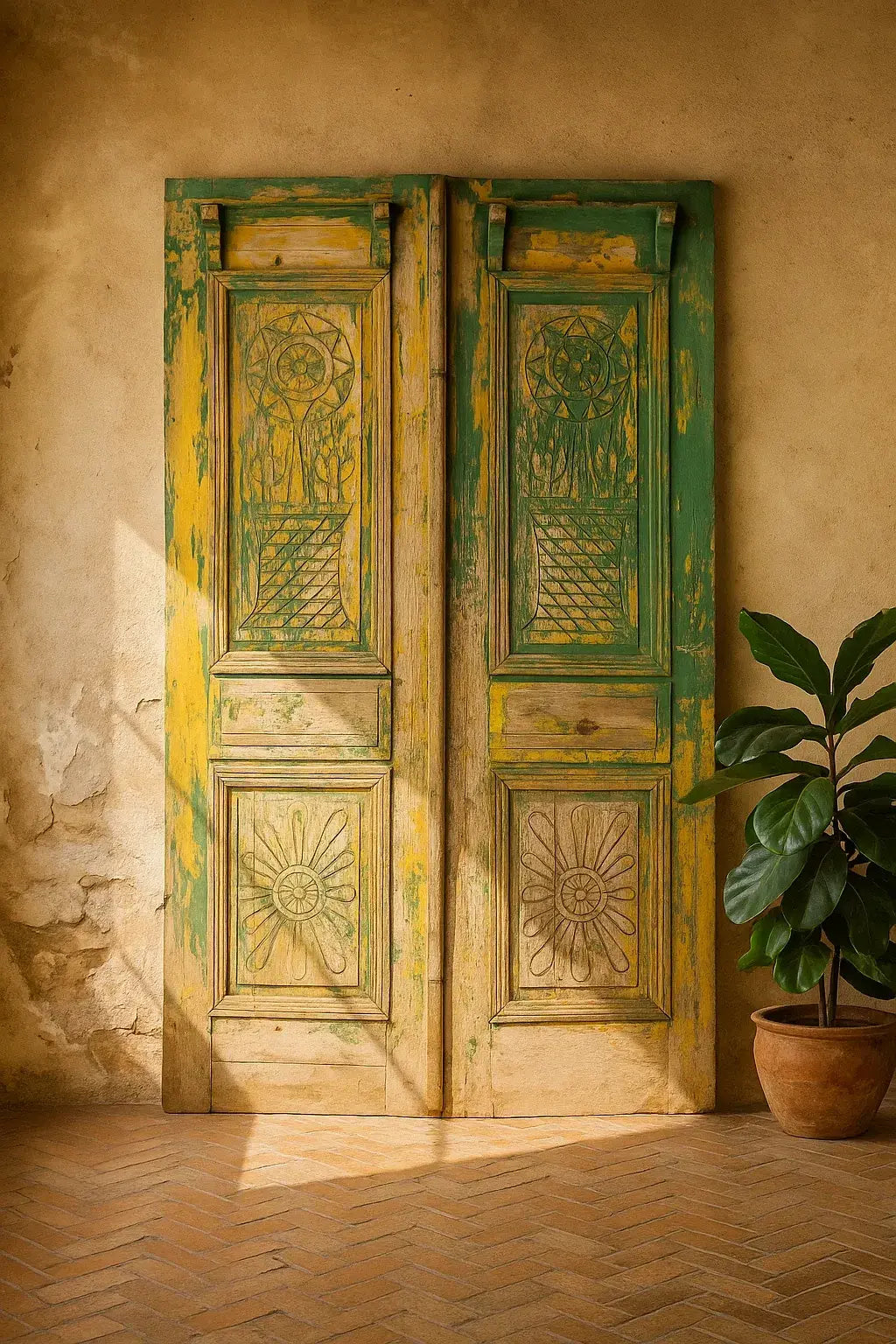 A Vintage Dam Doors made of Wood - 1185 .