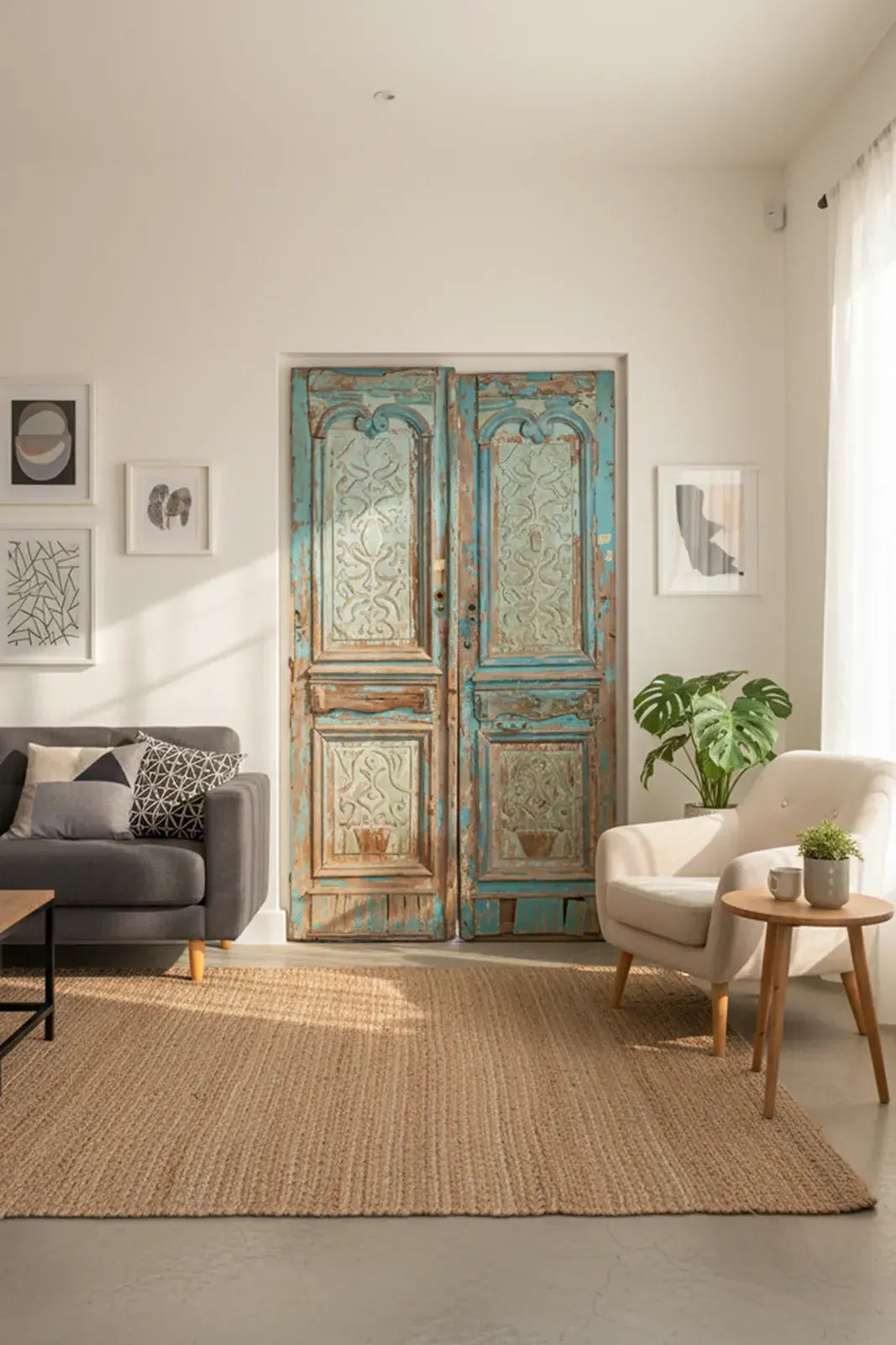A Vintage Dam Doors made of Wood - 1186 .