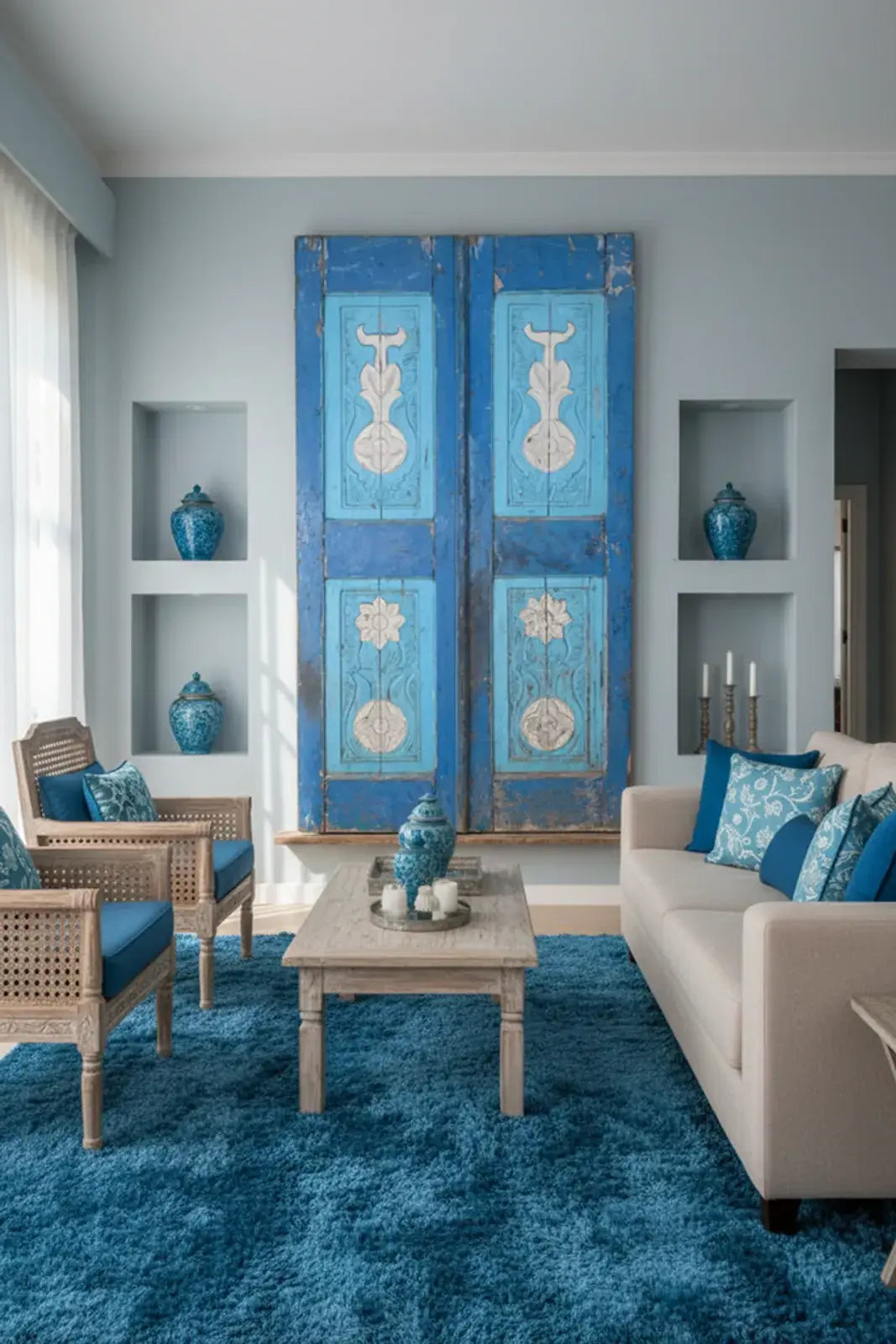 A Vintage Dam Doors made of Wood - 1187 .