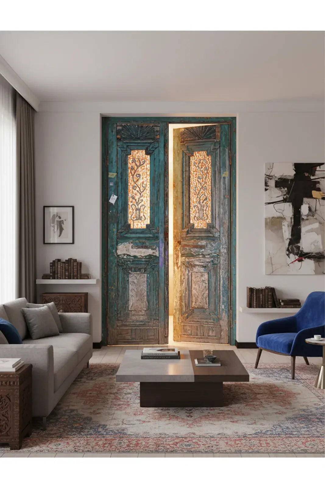 A Vintage Dam Doors made of Wood - 1192 .