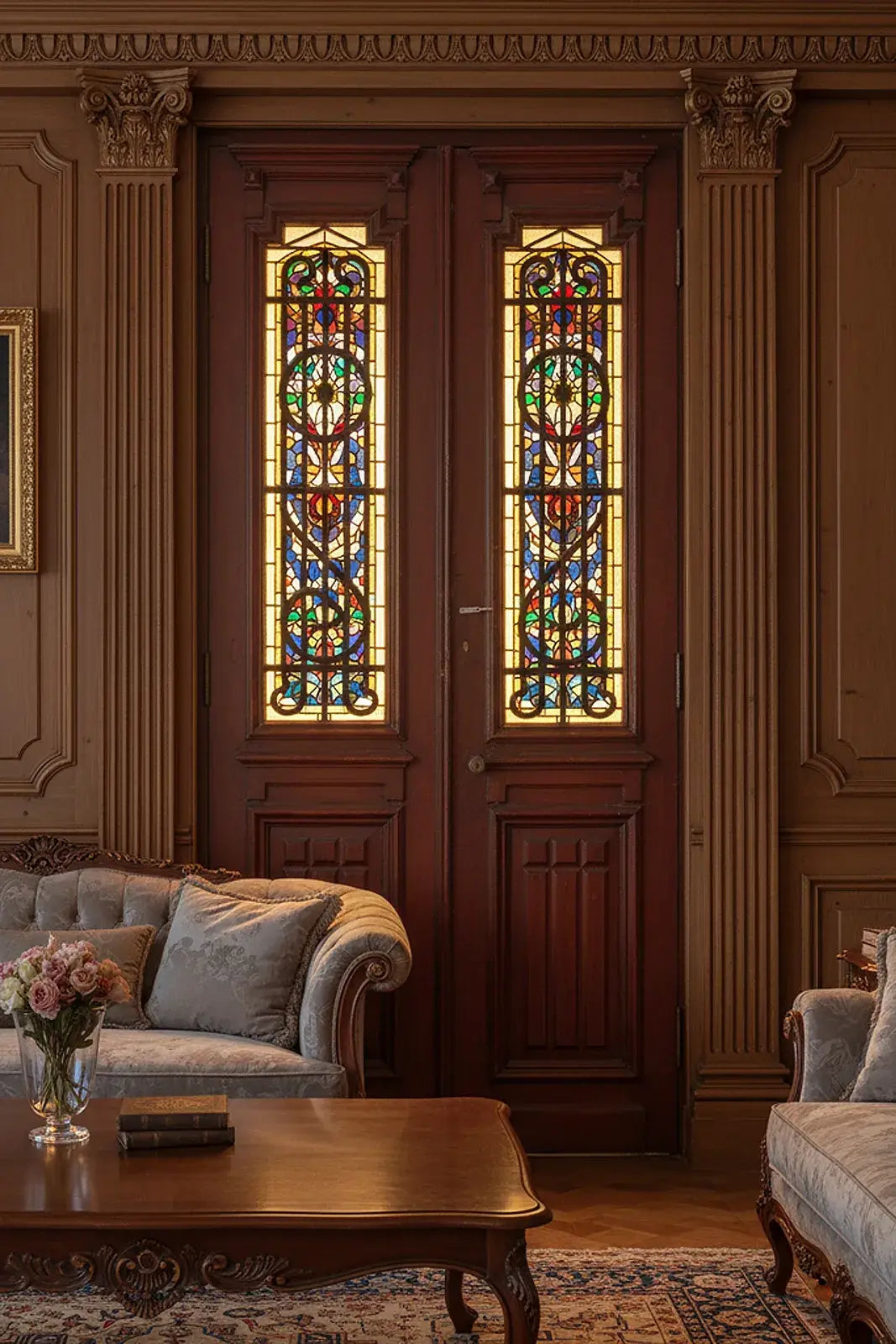 A Vintage Iron Window Doors made of Wood - 1207 .