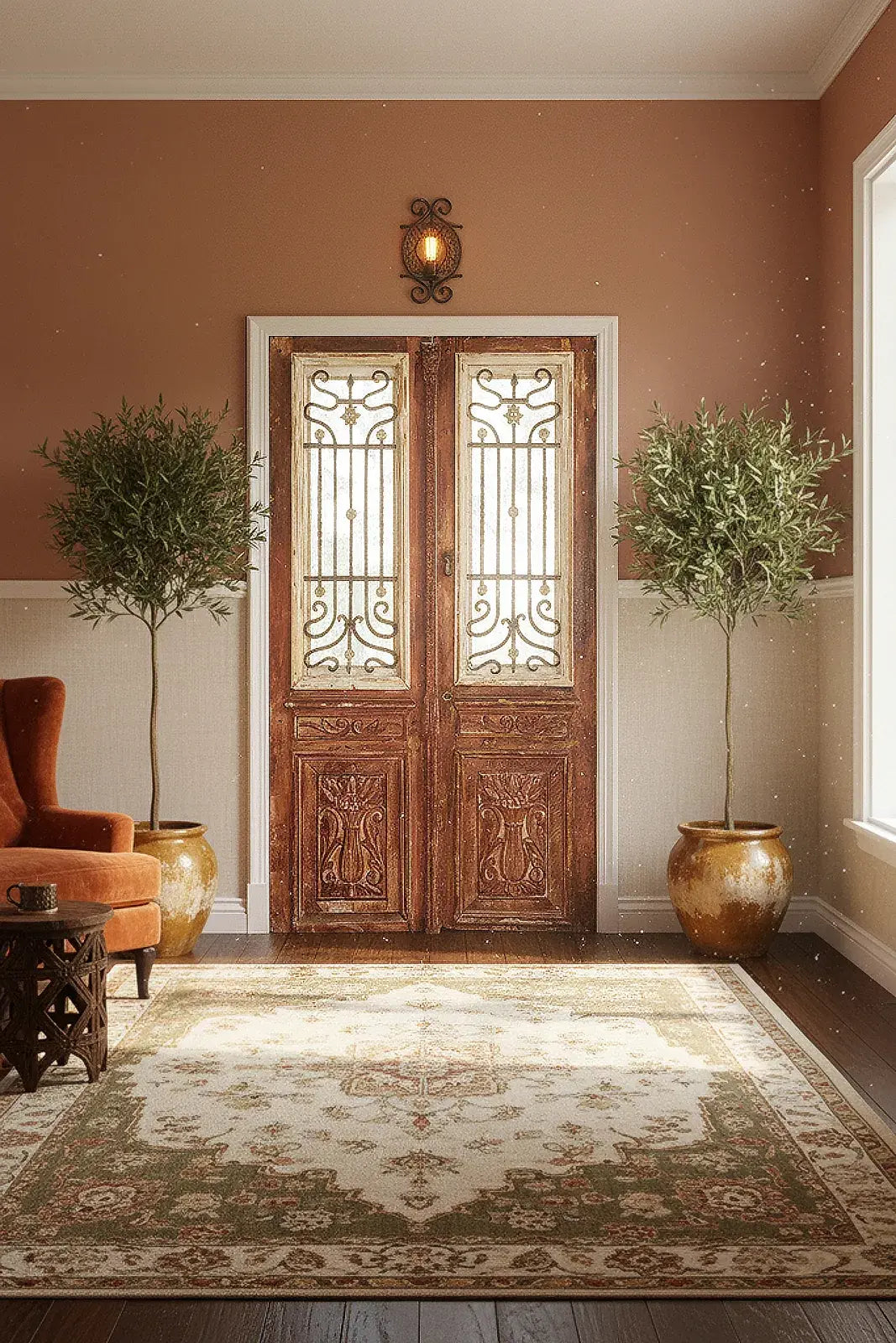 A Vintage Iron Window Doors made of Wood - 1264 .