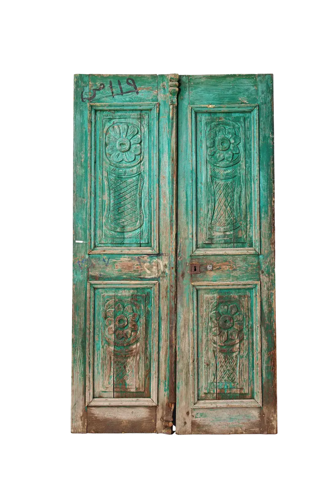 A Vintage Dam Doors made of Wood with Fayoumi Design - 2003 .